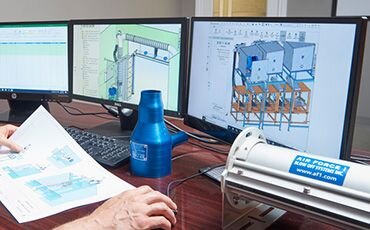 Engineer looking at plans